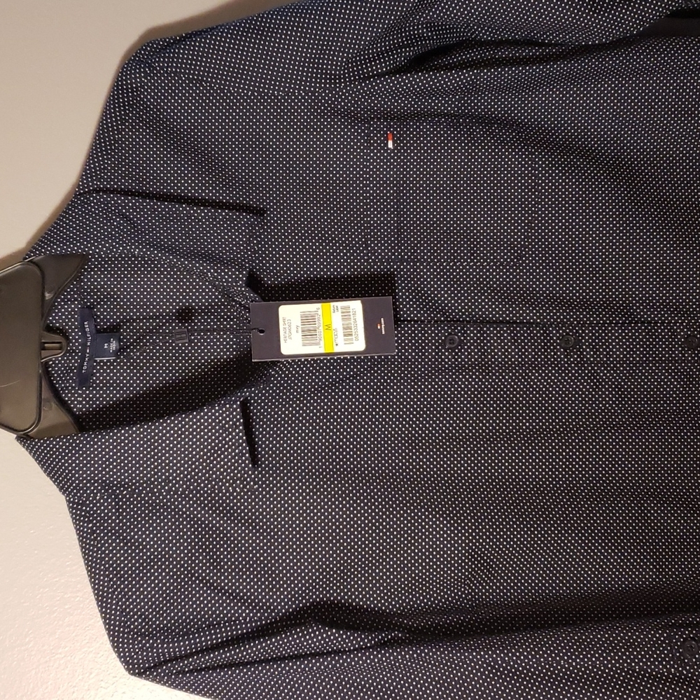 Tommy Hilfiger‎ polka dot button up shirt